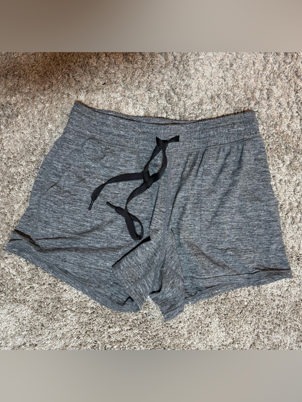 Amazon Essentials Soft Heather Gray Knit Lounge Shorts